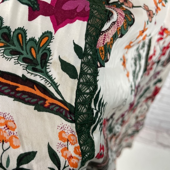 By Anthropologie Lace Floral Trim A-Line Dress Size 12 - Picture 11 of 11